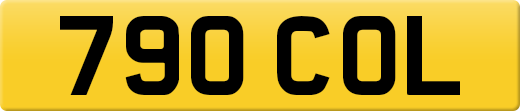 790 COL private number plate